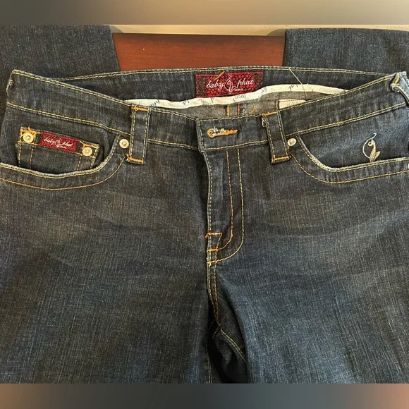 Vintage Baby Phat Jeans with Gold Embroidery - Picture 4 of 13